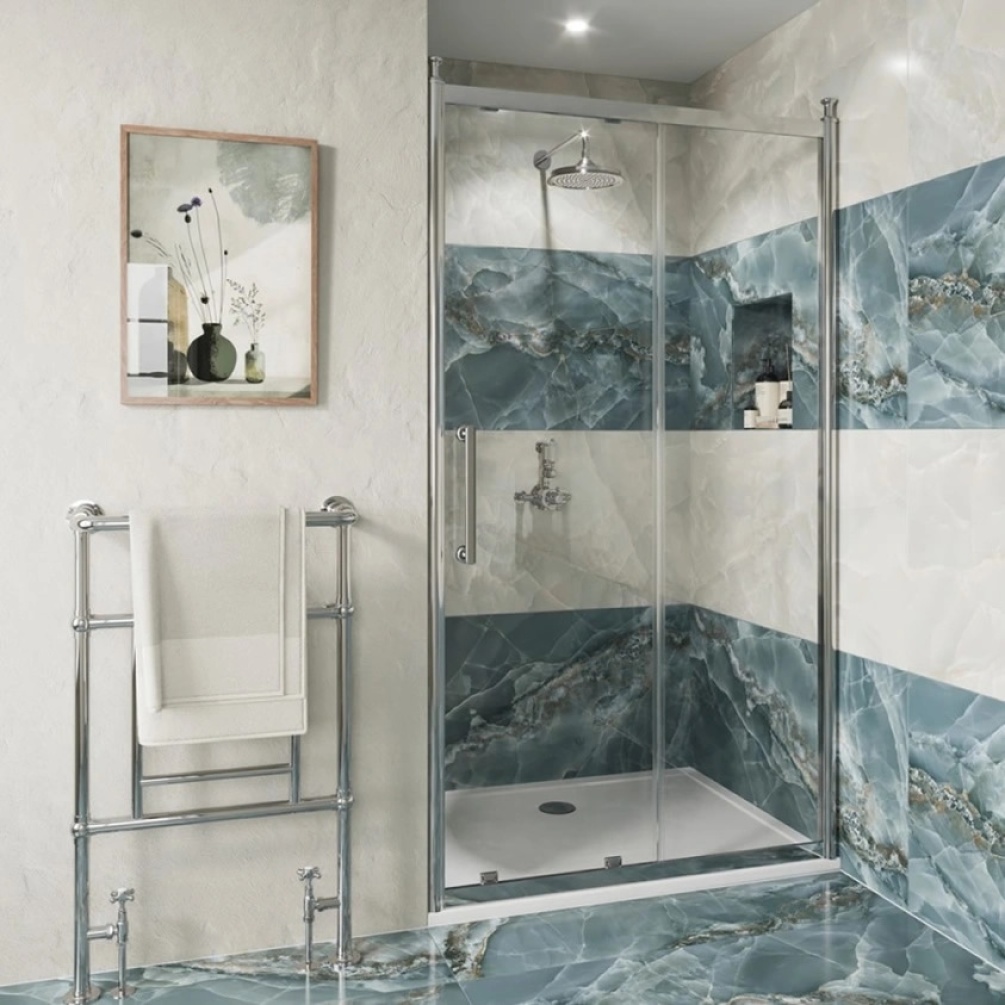 Burlington Classique 1909 1400mm Chrome Sliding Shower Door